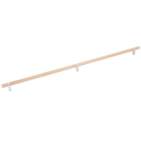 Emtek - Select Bar Cabinet Pull 24 Inch C-C, Rectangular Bar Stem, Knurled Bar
