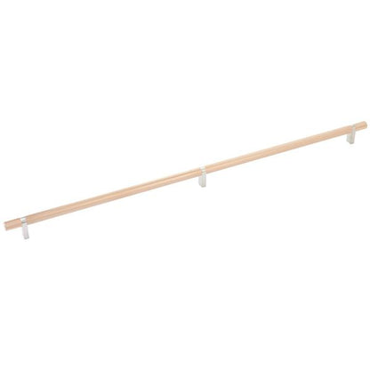 Emtek - Select Bar Cabinet Pull 24 Inch C-C, Rectangular Bar Stem, Knurled Bar