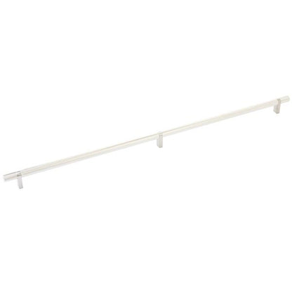 Emtek - Select Bar Cabinet Pull 24 Inch C-C, Rectangular Bar Stem, Knurled Bar