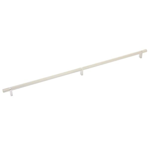 Emtek - Select Bar Cabinet Pull 24 Inch C-C, Rectangular Bar Stem, Knurled Bar