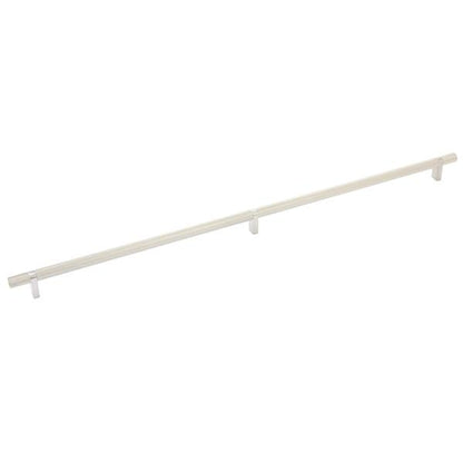 Emtek - Select Bar Cabinet Pull 24 Inch C-C, Rectangular Bar Stem, Knurled Bar
