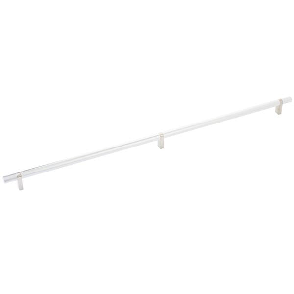 Emtek - Select Bar Cabinet Pull 24 Inch C-C, Rectangular Bar Stem, Knurled Bar
