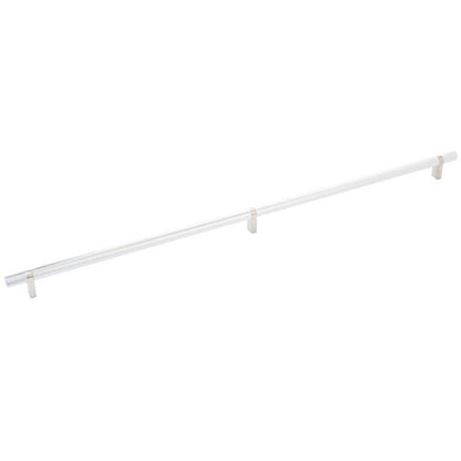 Emtek - Select Bar Cabinet Pull 24 Inch C-C, Rectangular Bar Stem, Knurled Bar