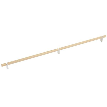 Emtek - Select Bar Cabinet Pull 24 Inch C-C, Rectangular Bar Stem, Knurled Bar