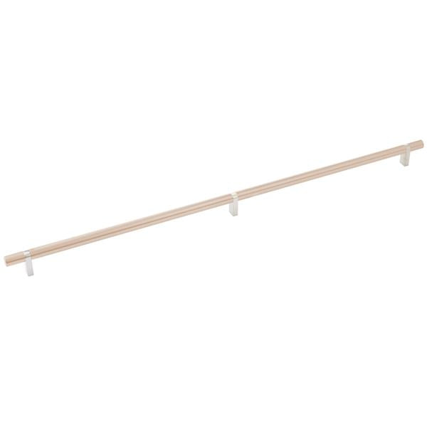 Emtek - Select Bar Cabinet Pull 24 Inch C-C, Rectangular Bar Stem, Smooth Bar