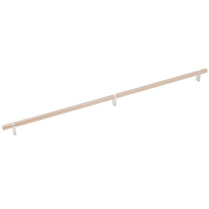 Emtek - Select Bar Cabinet Pull 24 Inch C-C, Rectangular Bar Stem, Smooth Bar