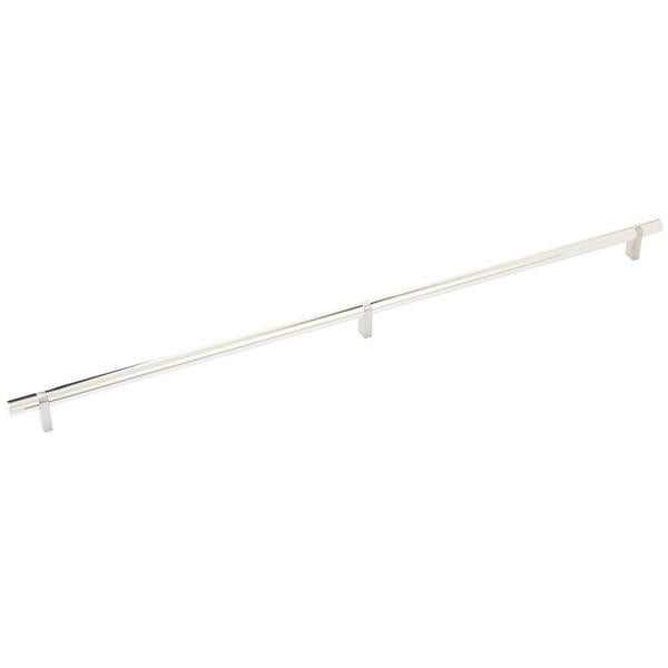 Emtek - Select Bar Cabinet Pull 24 Inch C-C, Rectangular Bar Stem, Smooth Bar