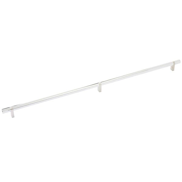 Emtek - Select Bar Cabinet Pull 24 Inch C-C, Rectangular Bar Stem, Smooth Bar