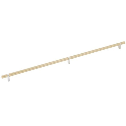 Emtek - Select Bar Cabinet Pull 24 Inch C-C, Rectangular Bar Stem, Smooth Bar