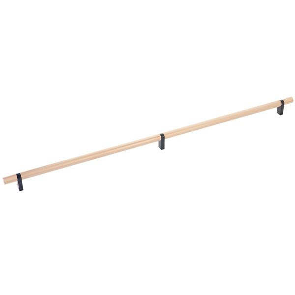 Emtek - Select Bar Cabinet Pull 24 Inch C-C, Rectangular Bar Stem, Knurled Bar
