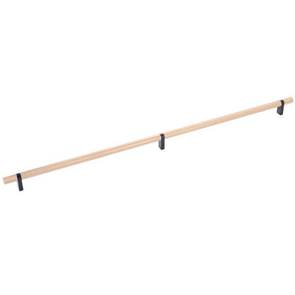 Emtek - Select Bar Cabinet Pull 24 Inch C-C, Rectangular Bar Stem, Knurled Bar