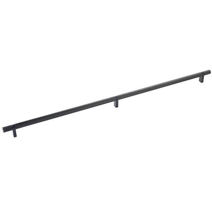 Emtek - Select Bar Cabinet Pull 24 Inch C-C, Rectangular Bar Stem, Knurled Bar