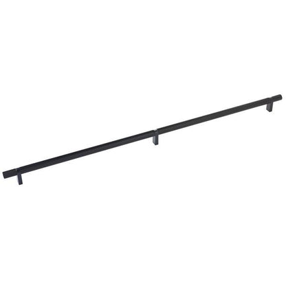 Emtek - Select Bar Cabinet Pull 24 Inch C-C, Rectangular Bar Stem, Knurled Bar