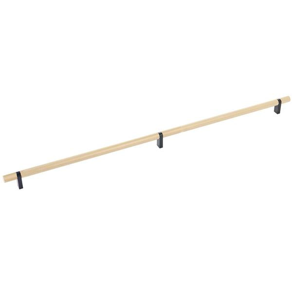 Emtek - Select Bar Cabinet Pull 24 Inch C-C, Rectangular Bar Stem, Knurled Bar
