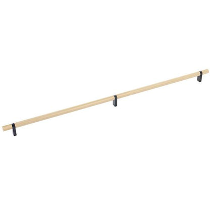 Emtek - Select Bar Cabinet Pull 24 Inch C-C, Rectangular Bar Stem, Knurled Bar