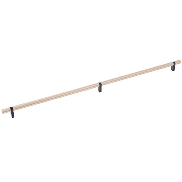 Emtek - Select Bar Cabinet Pull 24 Inch C-C, Rectangular Bar Stem, Smooth Bar