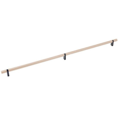 Emtek - Select Bar Cabinet Pull 24 Inch C-C, Rectangular Bar Stem, Smooth Bar