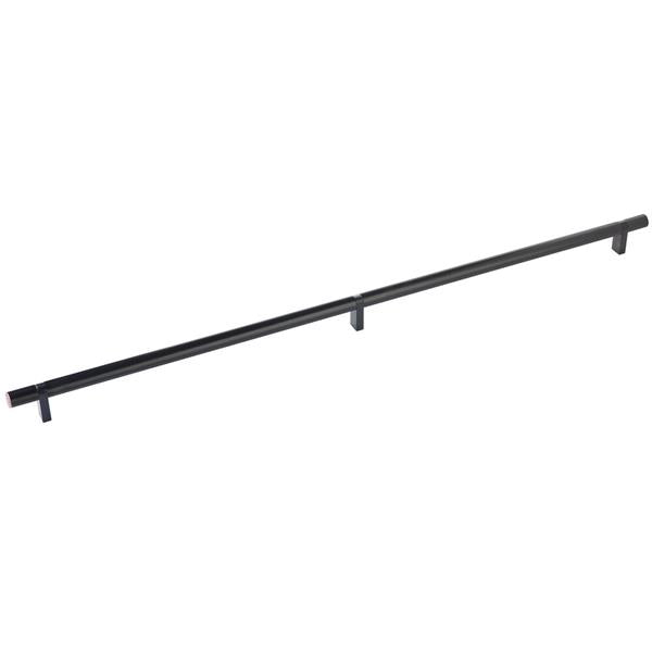 Emtek - Select Bar Cabinet Pull 24 Inch C-C, Rectangular Bar Stem, Smooth Bar