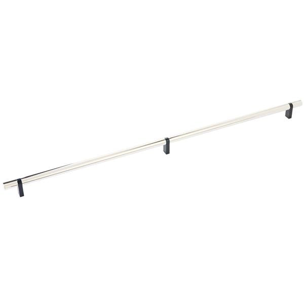 Emtek - Select Bar Cabinet Pull 24 Inch C-C, Rectangular Bar Stem, Smooth Bar
