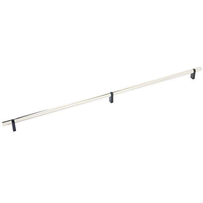 Emtek - Select Bar Cabinet Pull 24 Inch C-C, Rectangular Bar Stem, Smooth Bar
