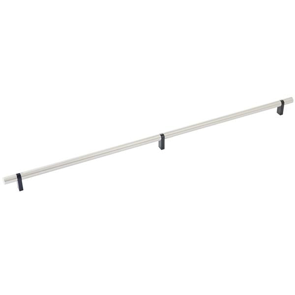 Emtek - Select Bar Cabinet Pull 24 Inch C-C, Rectangular Bar Stem, Smooth Bar