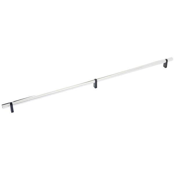 Emtek - Select Bar Cabinet Pull 24 Inch C-C, Rectangular Bar Stem, Smooth Bar