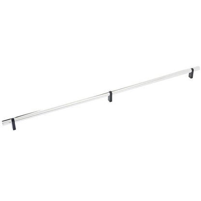 Emtek - Select Bar Cabinet Pull 24 Inch C-C, Rectangular Bar Stem, Smooth Bar