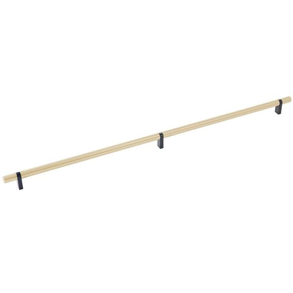 Emtek - Select Bar Cabinet Pull 24 Inch C-C, Rectangular Bar Stem, Smooth Bar