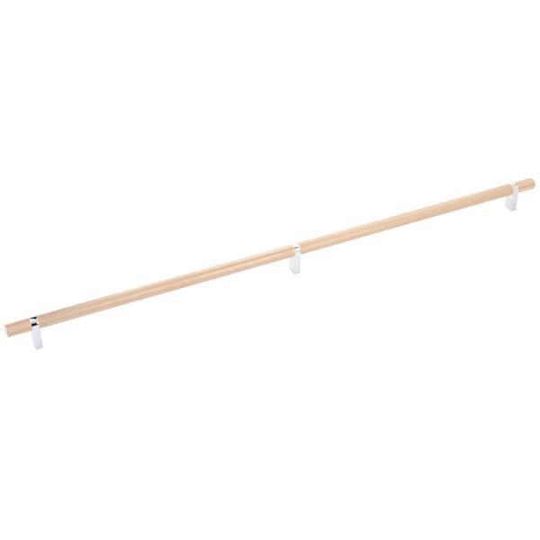 Emtek - Select Bar Cabinet Pull 24 Inch C-C, Rectangular Bar Stem, Knurled Bar