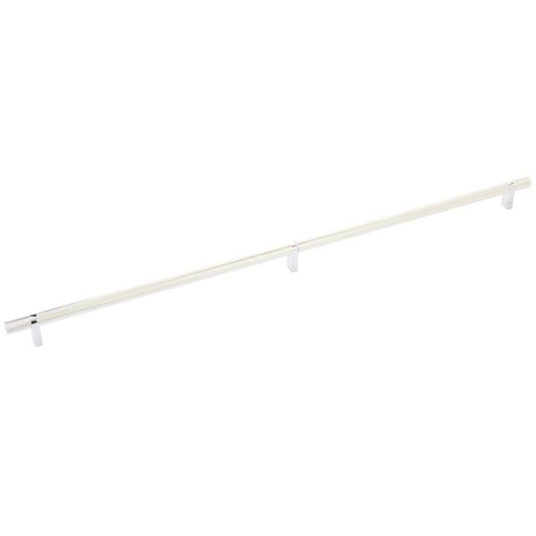 Emtek - Select Bar Cabinet Pull 24 Inch C-C, Rectangular Bar Stem, Knurled Bar