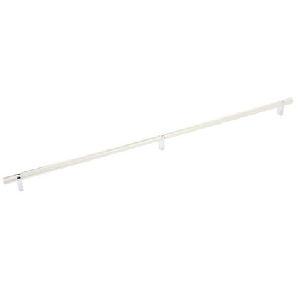 Emtek - Select Bar Cabinet Pull 24 Inch C-C, Rectangular Bar Stem, Knurled Bar