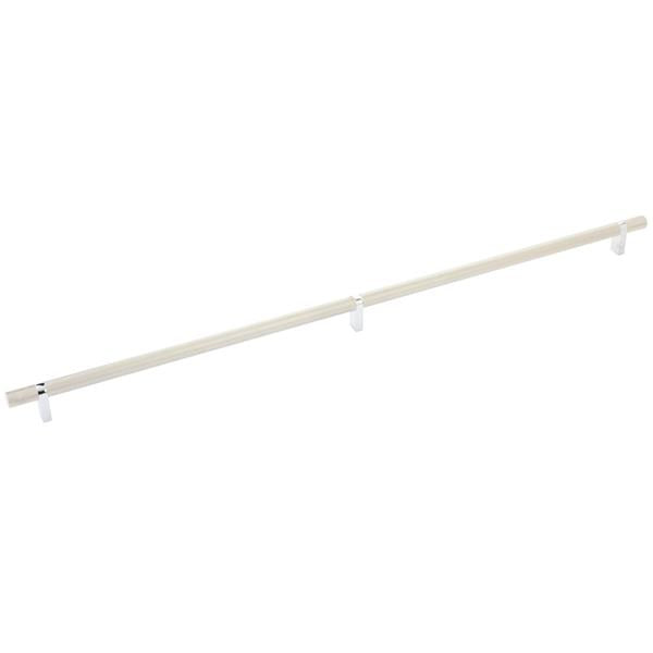 Emtek - Select Bar Cabinet Pull 24 Inch C-C, Rectangular Bar Stem, Knurled Bar