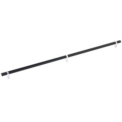 Emtek - Select Bar Cabinet Pull 24 Inch C-C, Rectangular Bar Stem, Knurled Bar