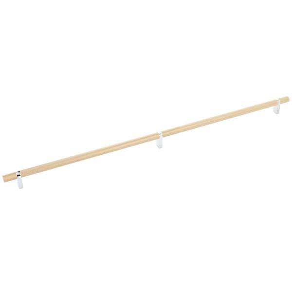 Emtek - Select Bar Cabinet Pull 24 Inch C-C, Rectangular Bar Stem, Knurled Bar