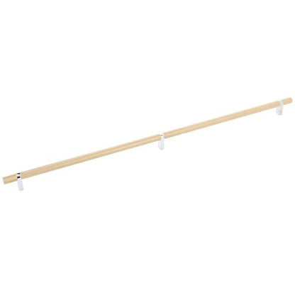 Emtek - Select Bar Cabinet Pull 24 Inch C-C, Rectangular Bar Stem, Knurled Bar