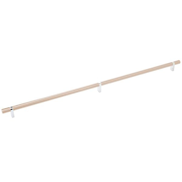 Emtek - Select Bar Cabinet Pull 24 Inch C-C, Rectangular Bar Stem, Smooth Bar
