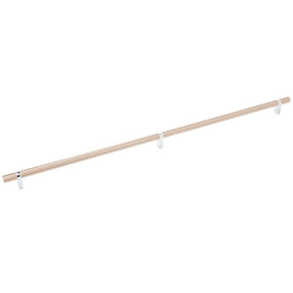 Emtek - Select Bar Cabinet Pull 24 Inch C-C, Rectangular Bar Stem, Smooth Bar
