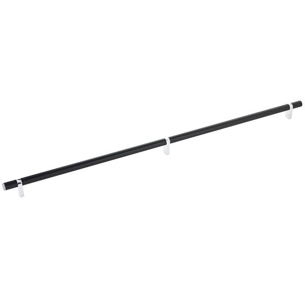 Emtek - Select Bar Cabinet Pull 24 Inch C-C, Rectangular Bar Stem, Smooth Bar