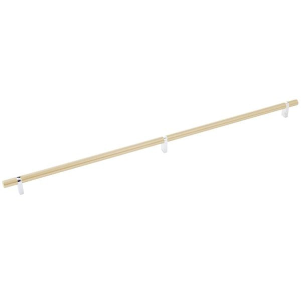 Emtek - Select Bar Cabinet Pull 24 Inch C-C, Rectangular Bar Stem, Smooth Bar