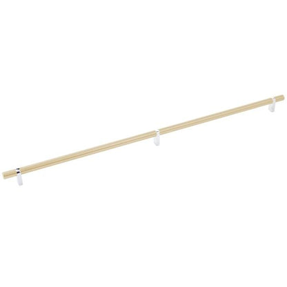 Emtek - Select Bar Cabinet Pull 24 Inch C-C, Rectangular Bar Stem, Smooth Bar