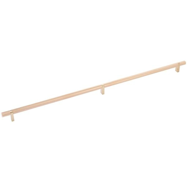 Emtek - Select Bar Cabinet Pull 24 Inch C-C, Rectangular Bar Stem, Knurled Bar