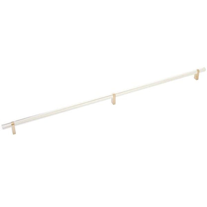 Emtek - Select Bar Cabinet Pull 24 Inch C-C, Rectangular Bar Stem, Knurled Bar