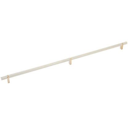 Emtek - Select Bar Cabinet Pull 24 Inch C-C, Rectangular Bar Stem, Knurled Bar