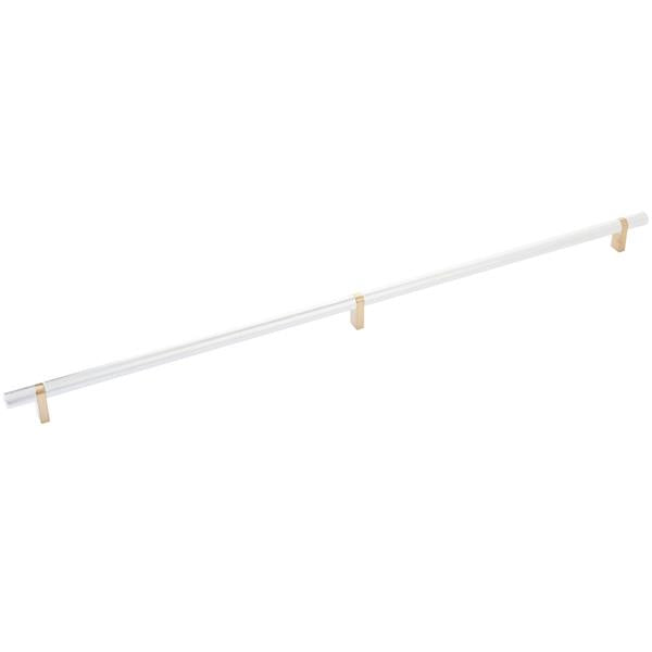 Emtek - Select Bar Cabinet Pull 24 Inch C-C, Rectangular Bar Stem, Knurled Bar