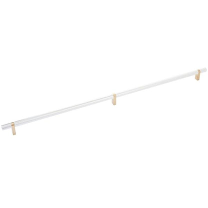 Emtek - Select Bar Cabinet Pull 24 Inch C-C, Rectangular Bar Stem, Knurled Bar