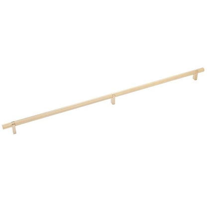 Emtek - Select Bar Cabinet Pull 24 Inch C-C, Rectangular Bar Stem, Knurled Bar
