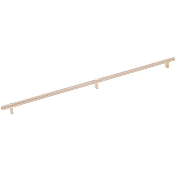Emtek - Select Bar Cabinet Pull 24 Inch C-C, Rectangular Bar Stem, Smooth Bar