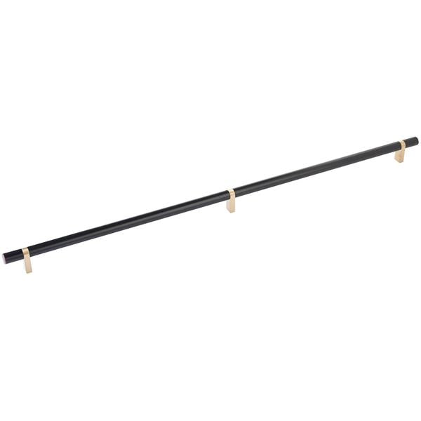 Emtek - Select Bar Cabinet Pull 24 Inch C-C, Rectangular Bar Stem, Smooth Bar