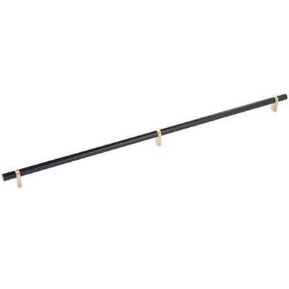 Emtek - Select Bar Cabinet Pull 24 Inch C-C, Rectangular Bar Stem, Smooth Bar