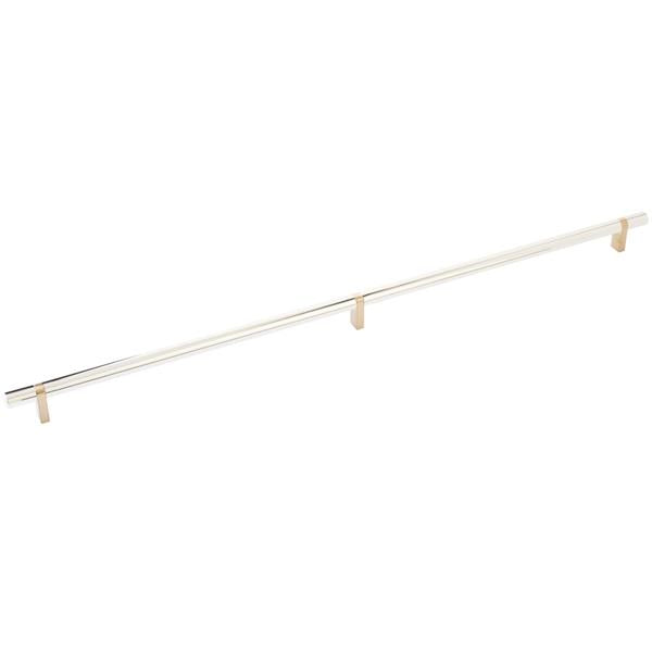 Emtek - Select Bar Cabinet Pull 24 Inch C-C, Rectangular Bar Stem, Smooth Bar